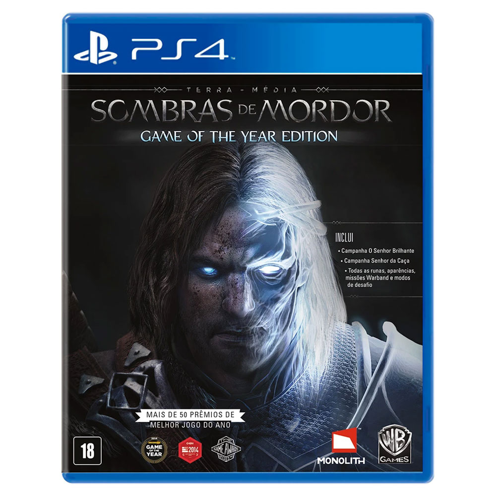 Terra Média: Sombras de Mordor - Edição Jogo do Ano (Usado) - PS4 - Shock  Games