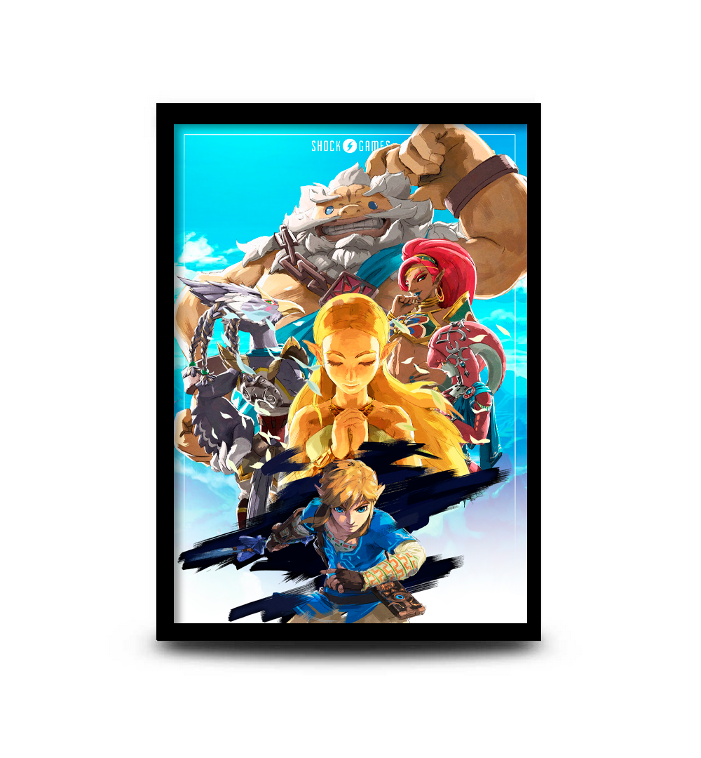 Quadro The Legend of Zelda: Breath of the Wild - 32,5 x 43cm - Shock Games