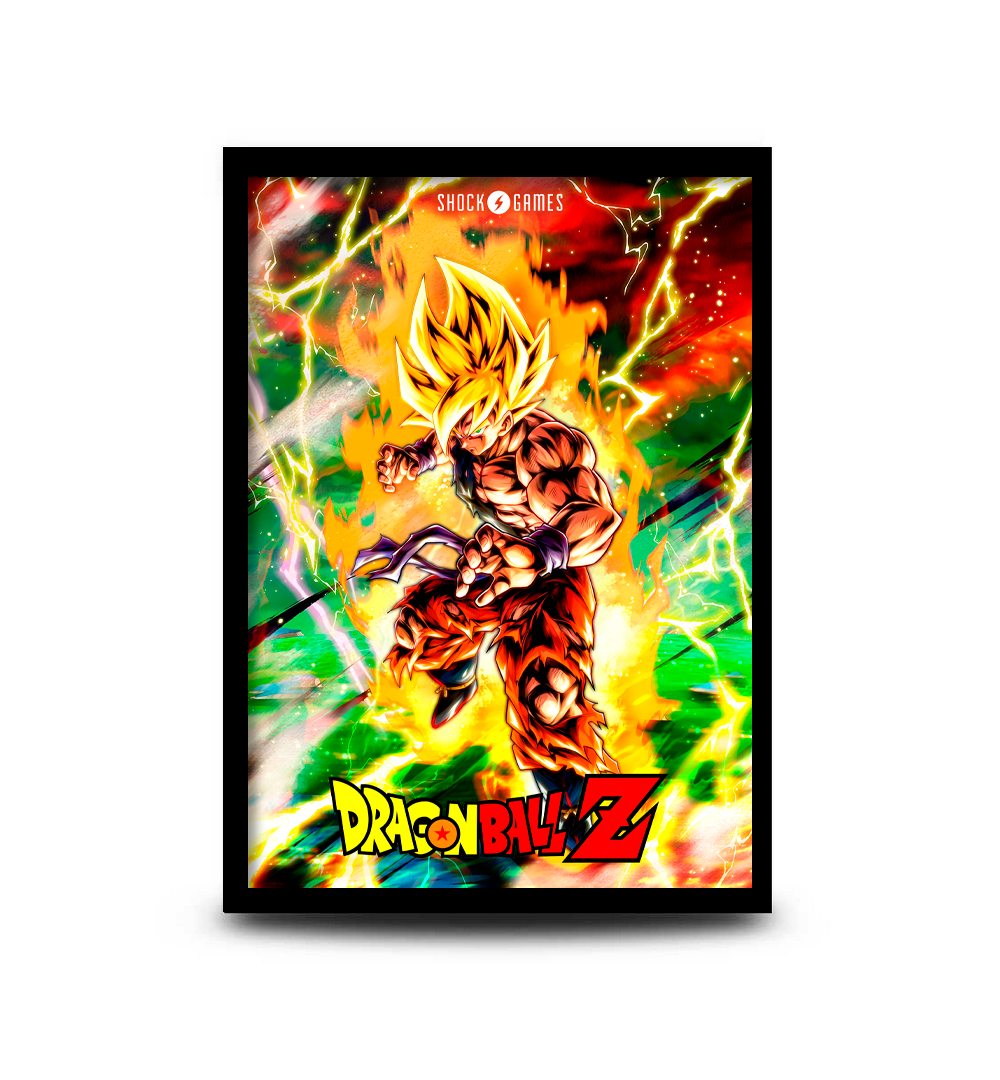 Quadro Dragon Ball Z Goku Super Sayajin 5 Peças Para Sala